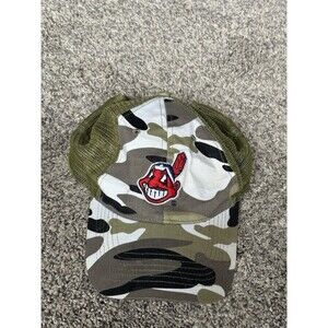 Cleveland Indians Camouflage Trucker Dad Hat Vintage 2007